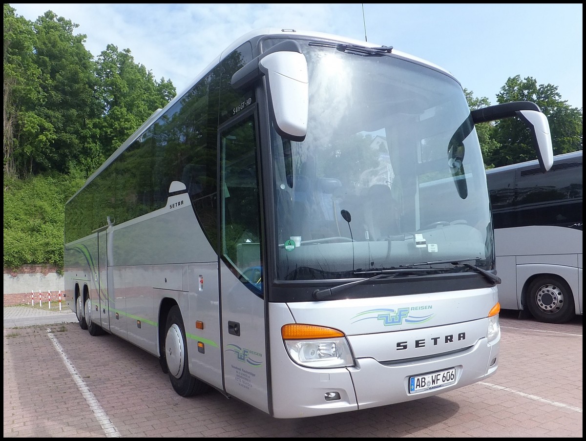 Setra 416 GT-HD von WF-Reisen aus Deutschland im Stadthafen Sassnitz.