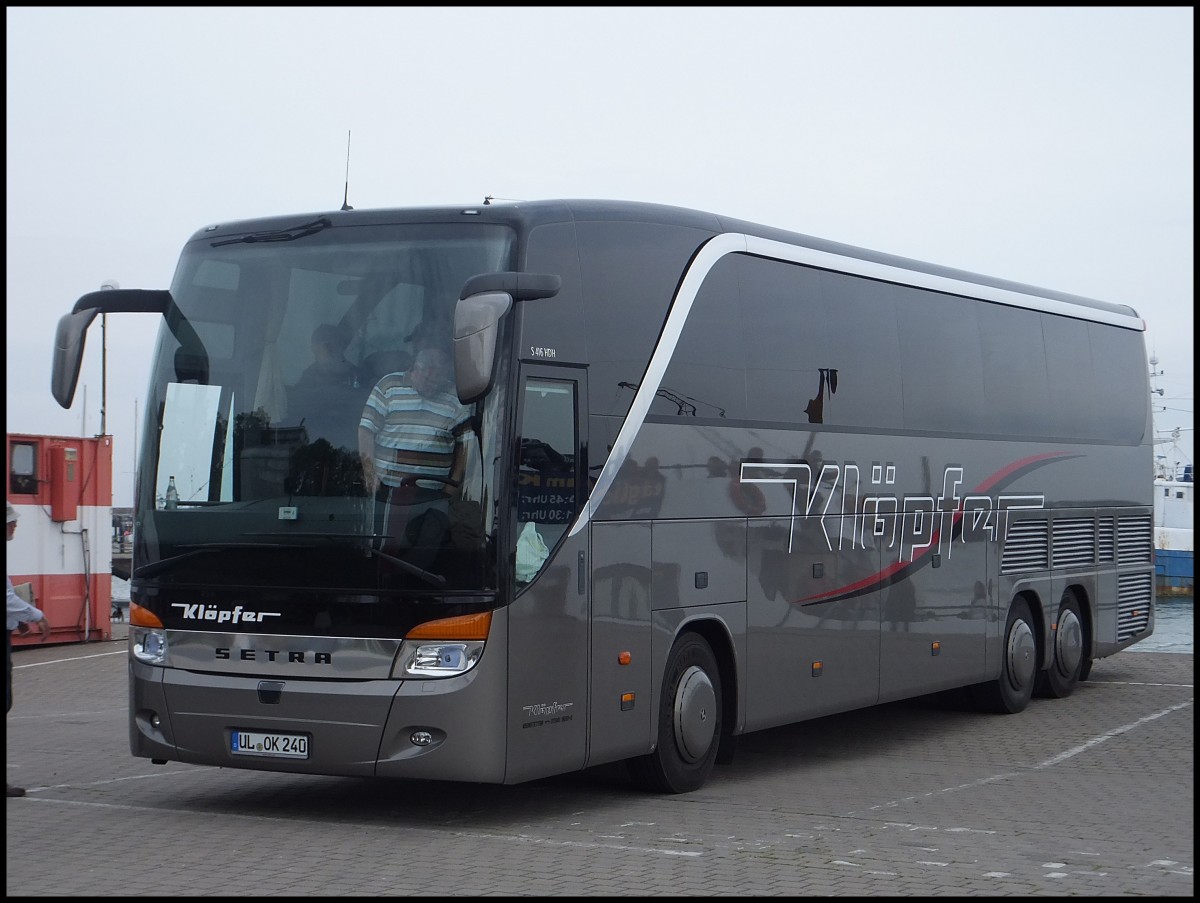 Setra 416 HDH von Klpfer aus Deutschland im Stadthafen Sassnitz.