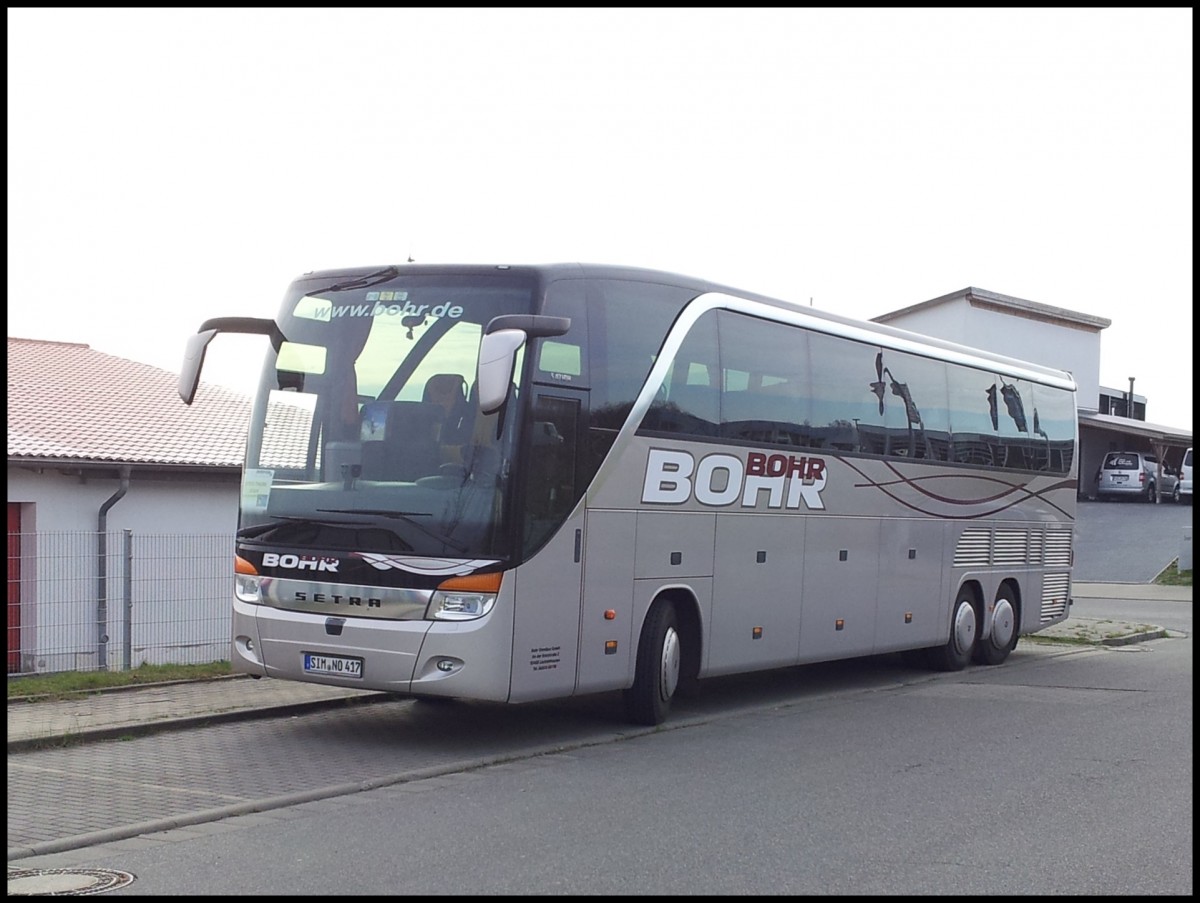 Setra 417 HDH von Bohr aus Deutschland in Gewerbegebiet Sassnitz.