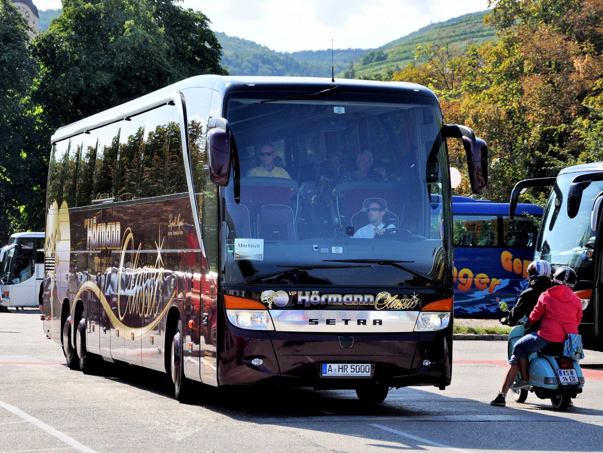 SETRA 417 HDH von HRMANN Reisen aus Deutschland im Aug. 2013 in Krems gesehen.