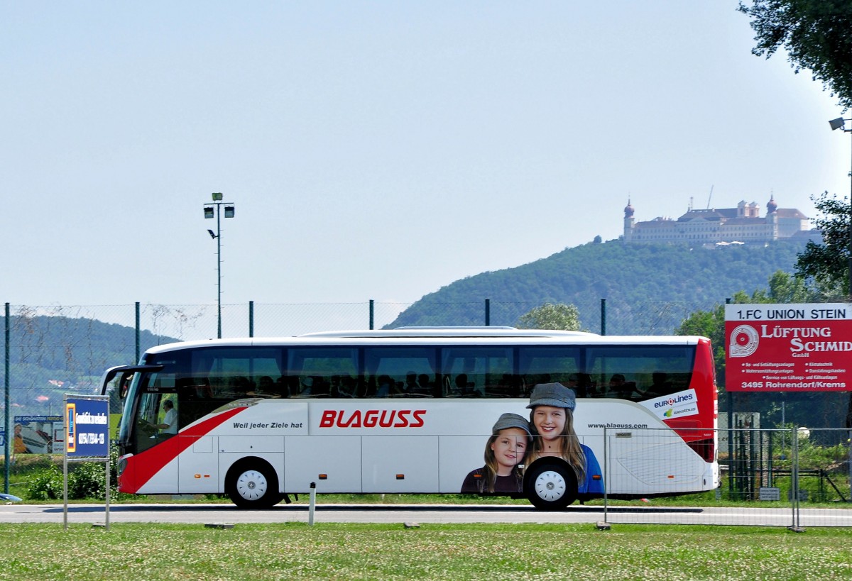 SETRA 515 HD von BLAGUSS Busreisen / �sterreich am 9.7.2013 in Krems an der Donau unterwegs.