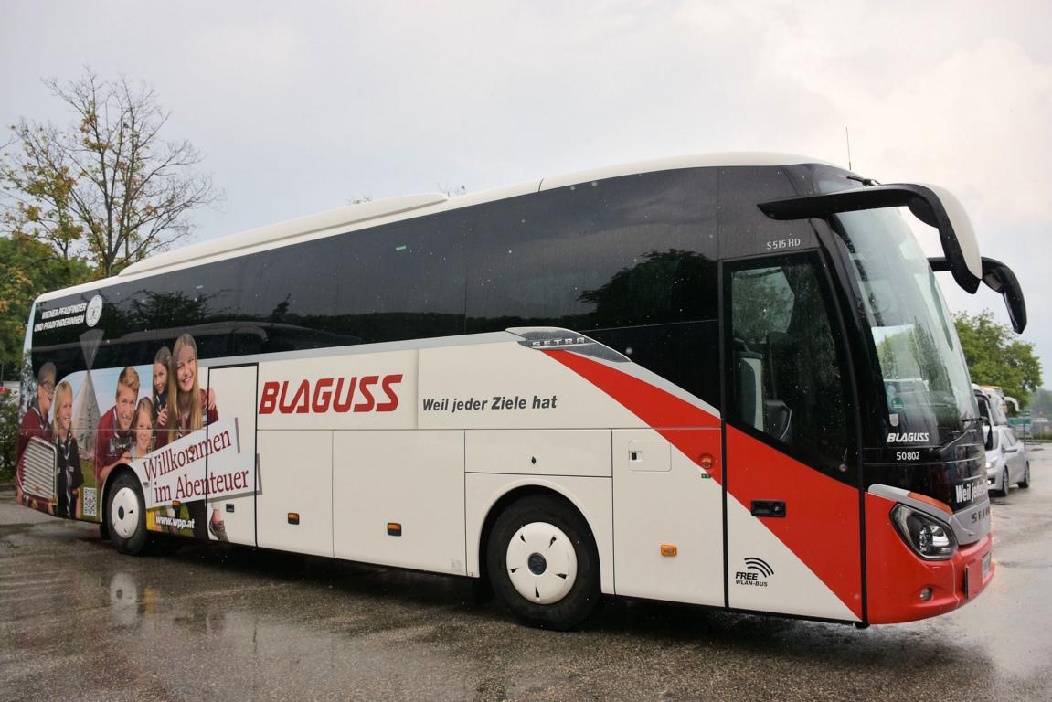 Setra 515 HD von Blaguss Reisen aus Wien 2018 in Krems.