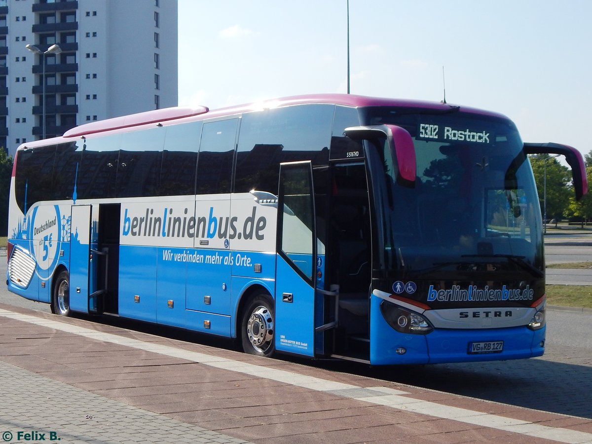 Setra 516 HD von BerlinLinienBus/URB in Rostock.