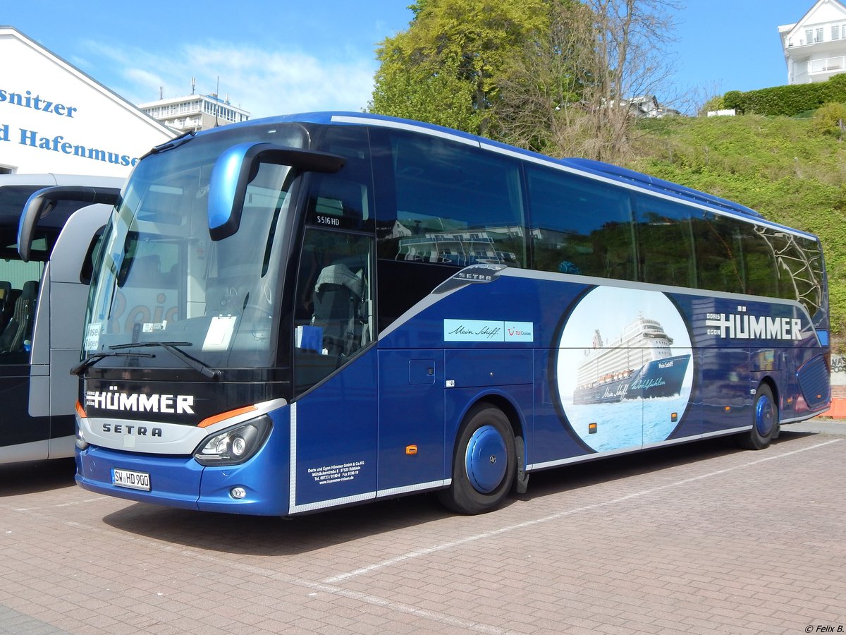 Setra 516 HD von Hümmer aus Deutschland im Stadthafen Sassnitz.