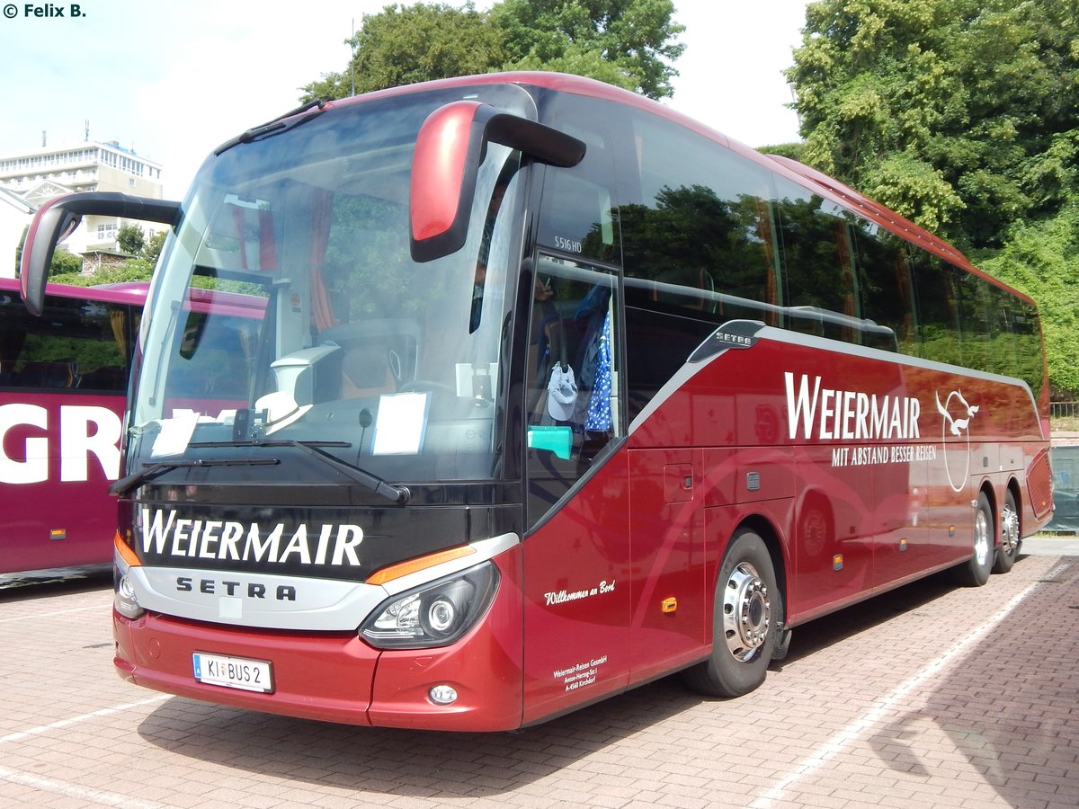 Setra 516 HD von Weiermair aus Österreich im Stadthafen Sassnitz.