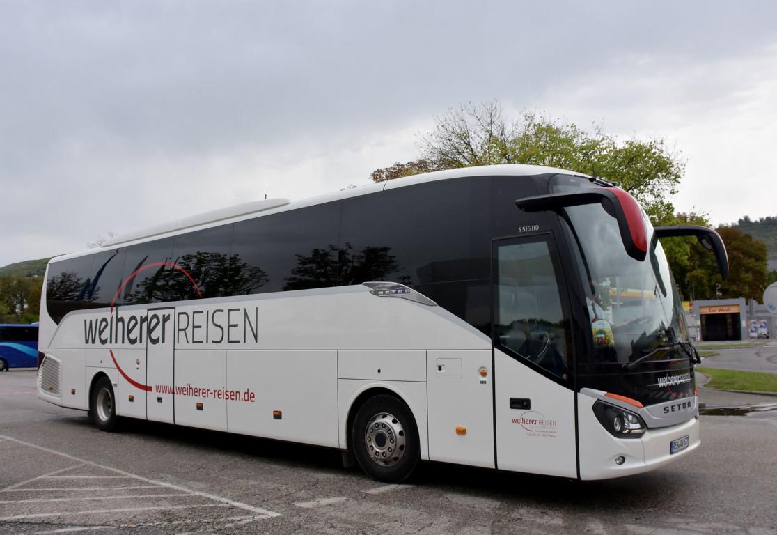 Setra 516 HD von Weiherer Reisen aus der BRD 2017 in Krems.