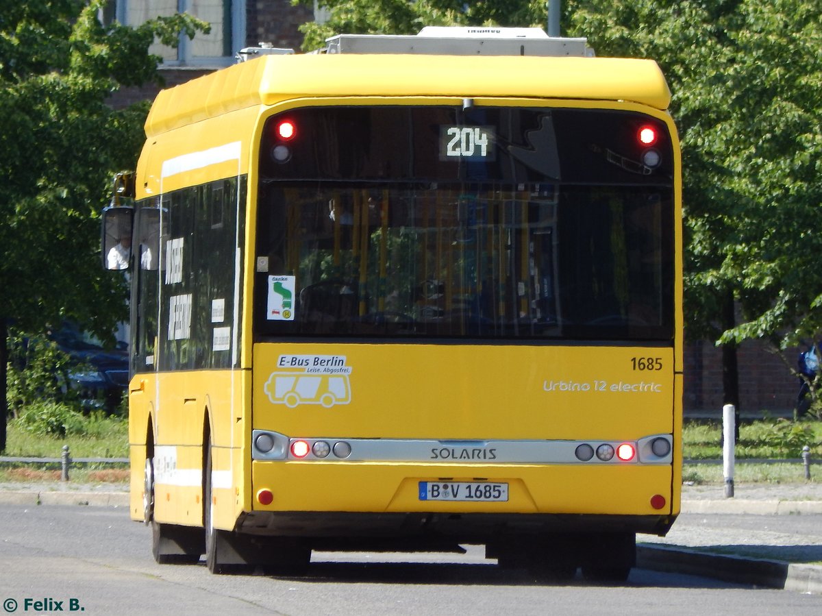 Solaris Urbino 12 electric der BVG in Berlin.