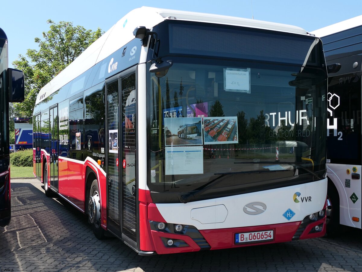 Solaris Urbino 12 hydrogen Vorf�hrwagen zu Gast bei der VVR in Stralsund.