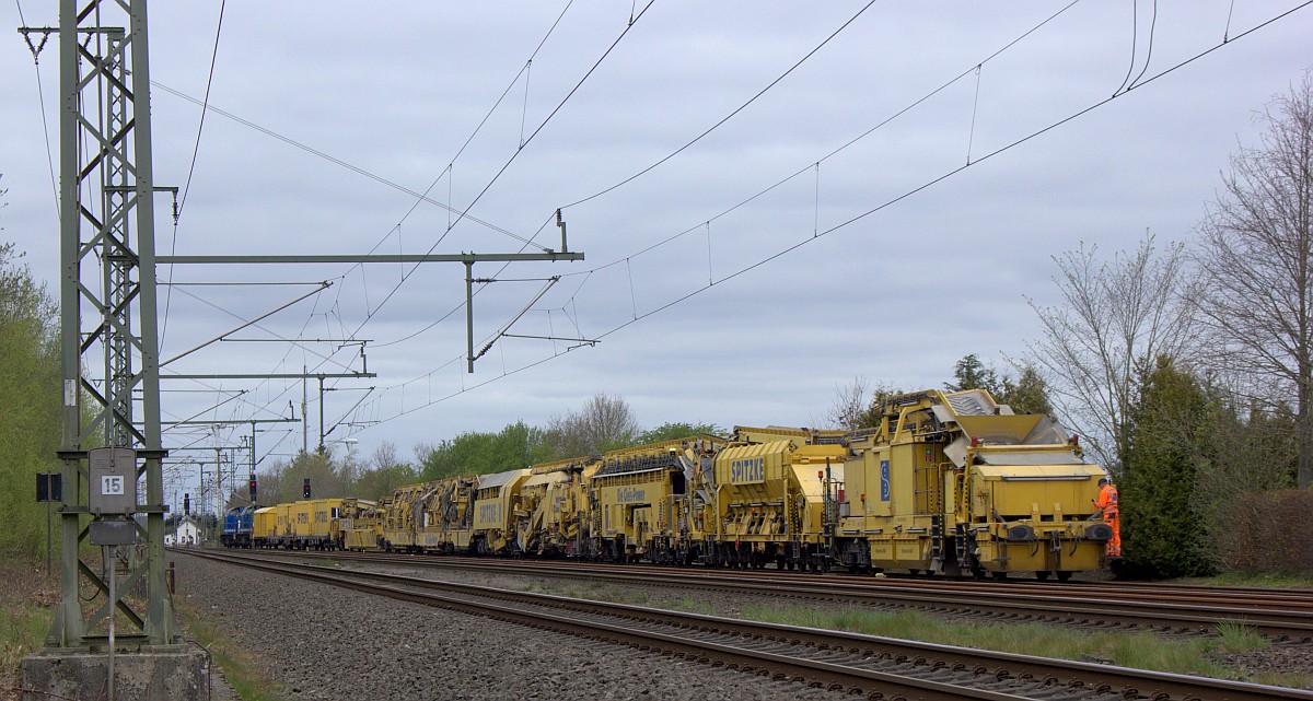 Spitzke V100 005 + 06 mit RPM-RS 900 auf Rangierfahrt in Jbek. 26.04.2020