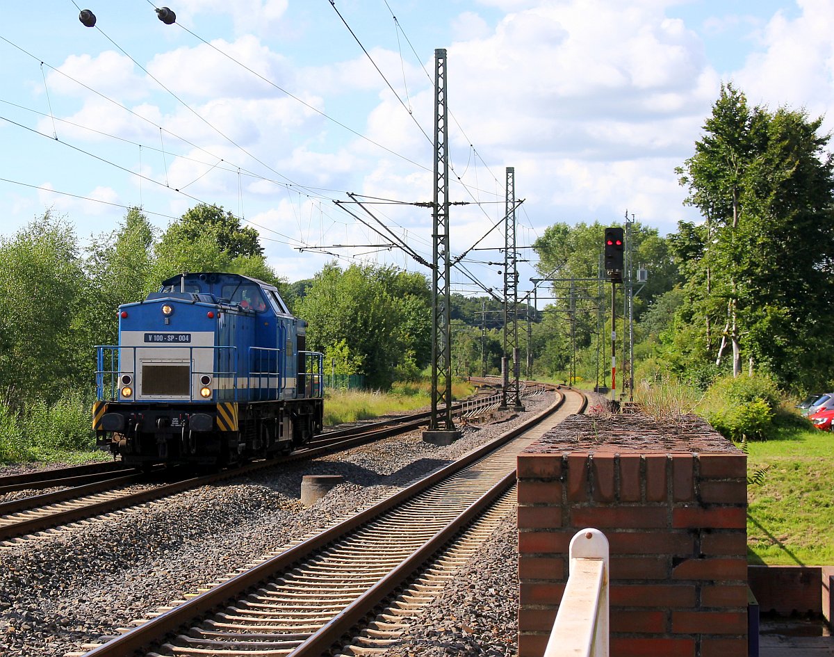 Spitzke V100-SP-004(92 84 2203 004-1 NL-SLG) dieselt durch Schleswig. 16.08.2017