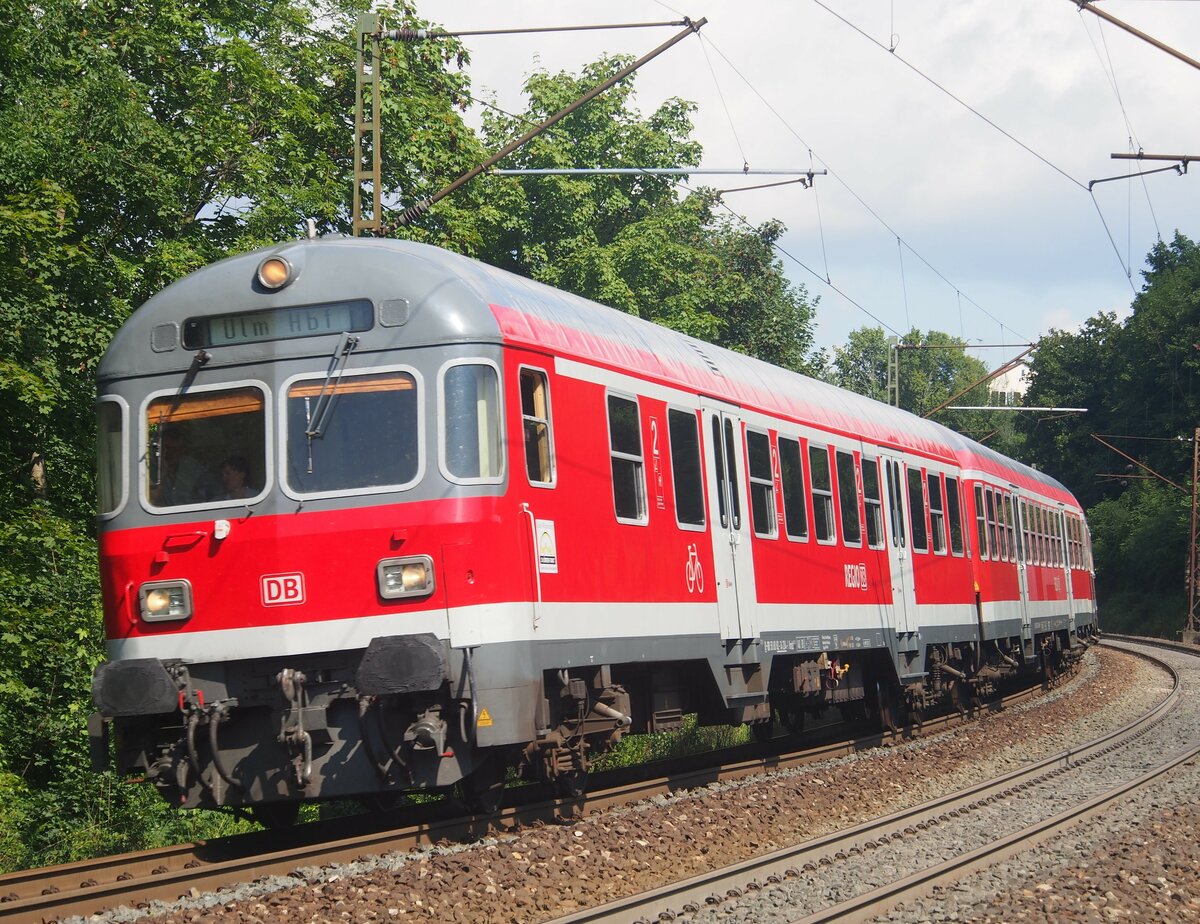Steuerwagen Bauart Karlsruhe in Ulm am 04.08.2014.