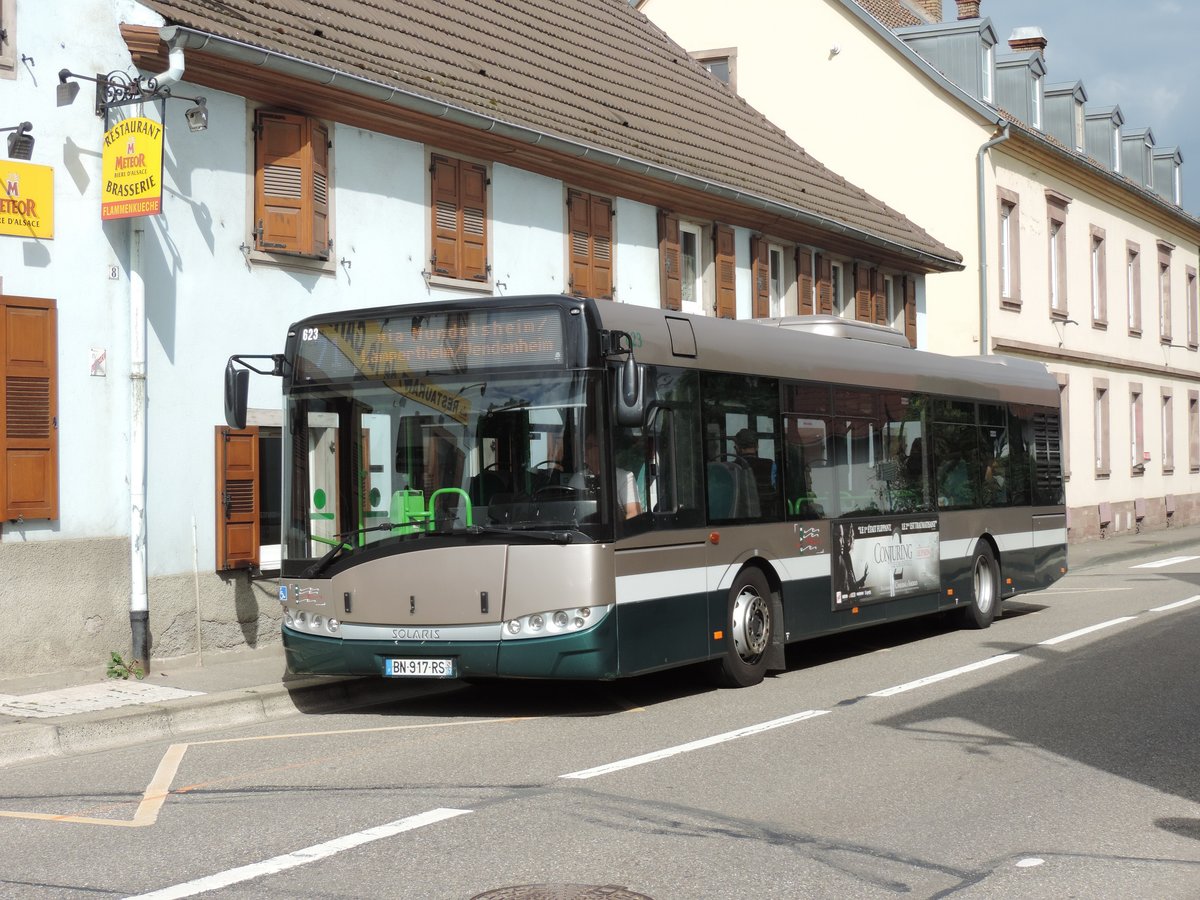 Strassburg - 5. Juli 2016 : Solaris Urbino 12 III Nr 623 in Vendenheim