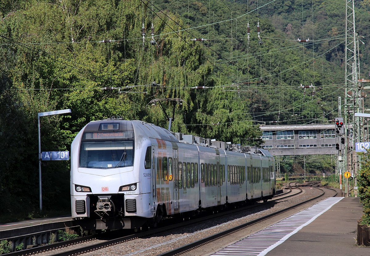 Swex 429 101/601 als RE2 nach Frankfurt. Bingen am Rhein 16.09.2021