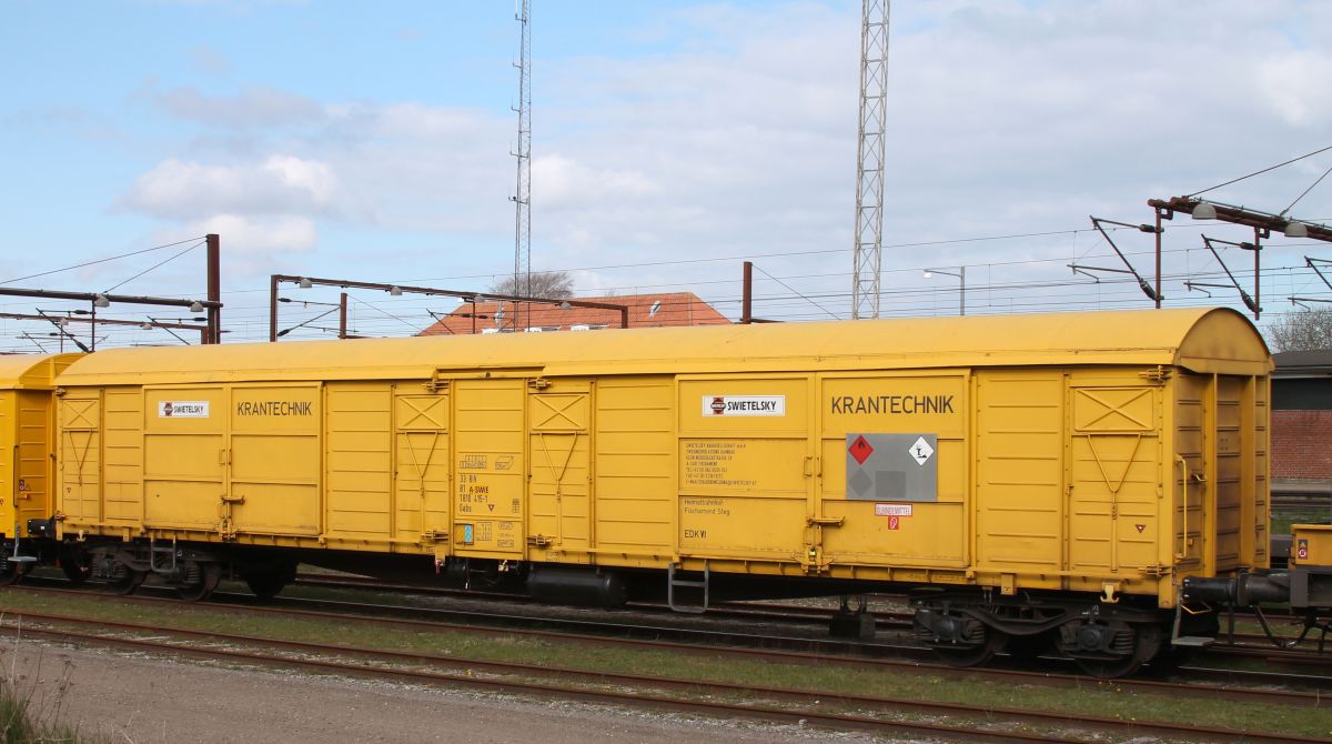 Swietelsky Krantechnik Gattung Gabs registriert unter 3381 1810 415-1, Padborg/DK 10.04.2019