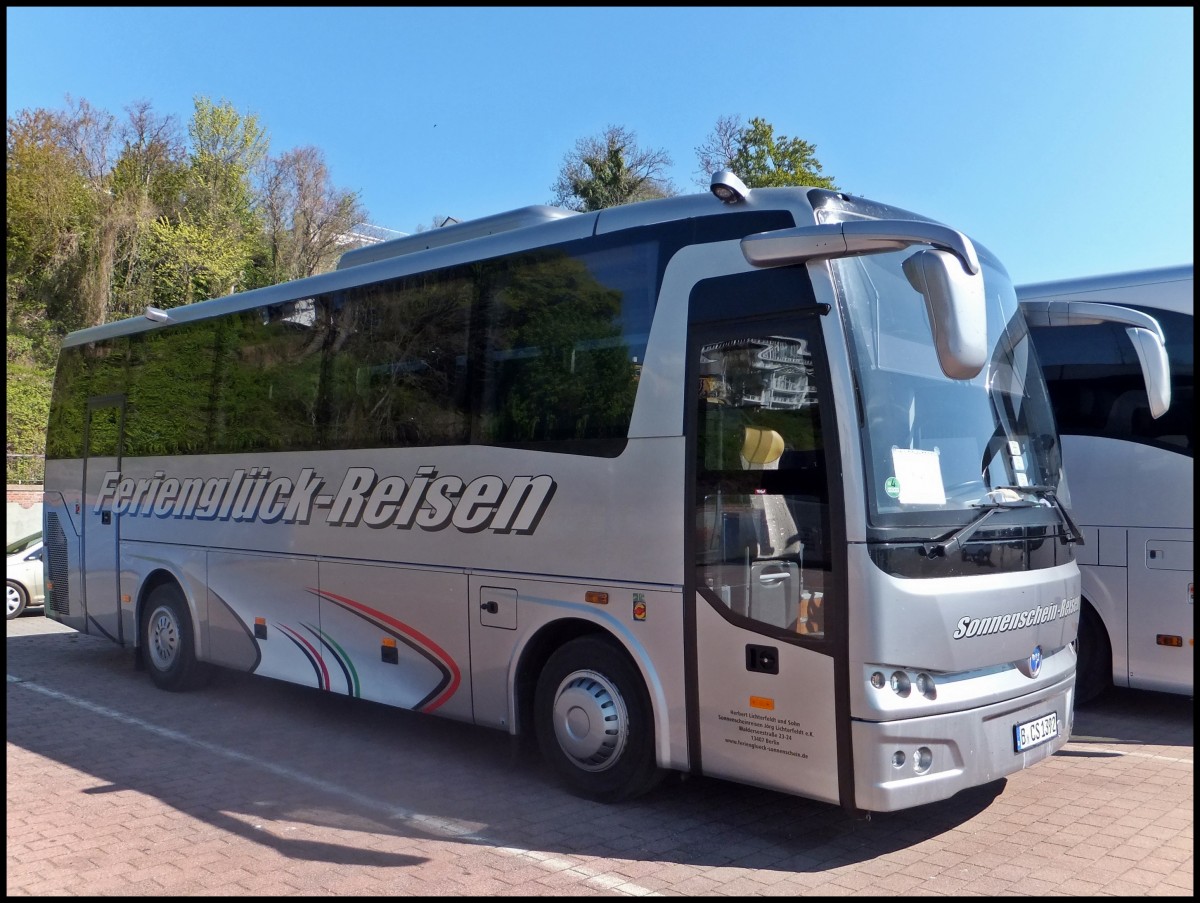 Temsa MD9 von Sonnenschein-Reisen aus Deutschland im Stadthafen Sassnitz.