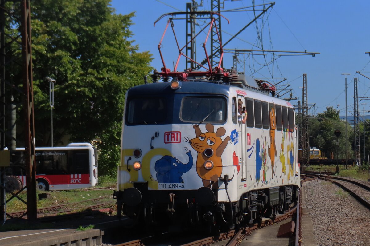 TRI 110 469 bietet am 19 September 2025 in Göppingen Kabinenfahrten an während die Märklintage.