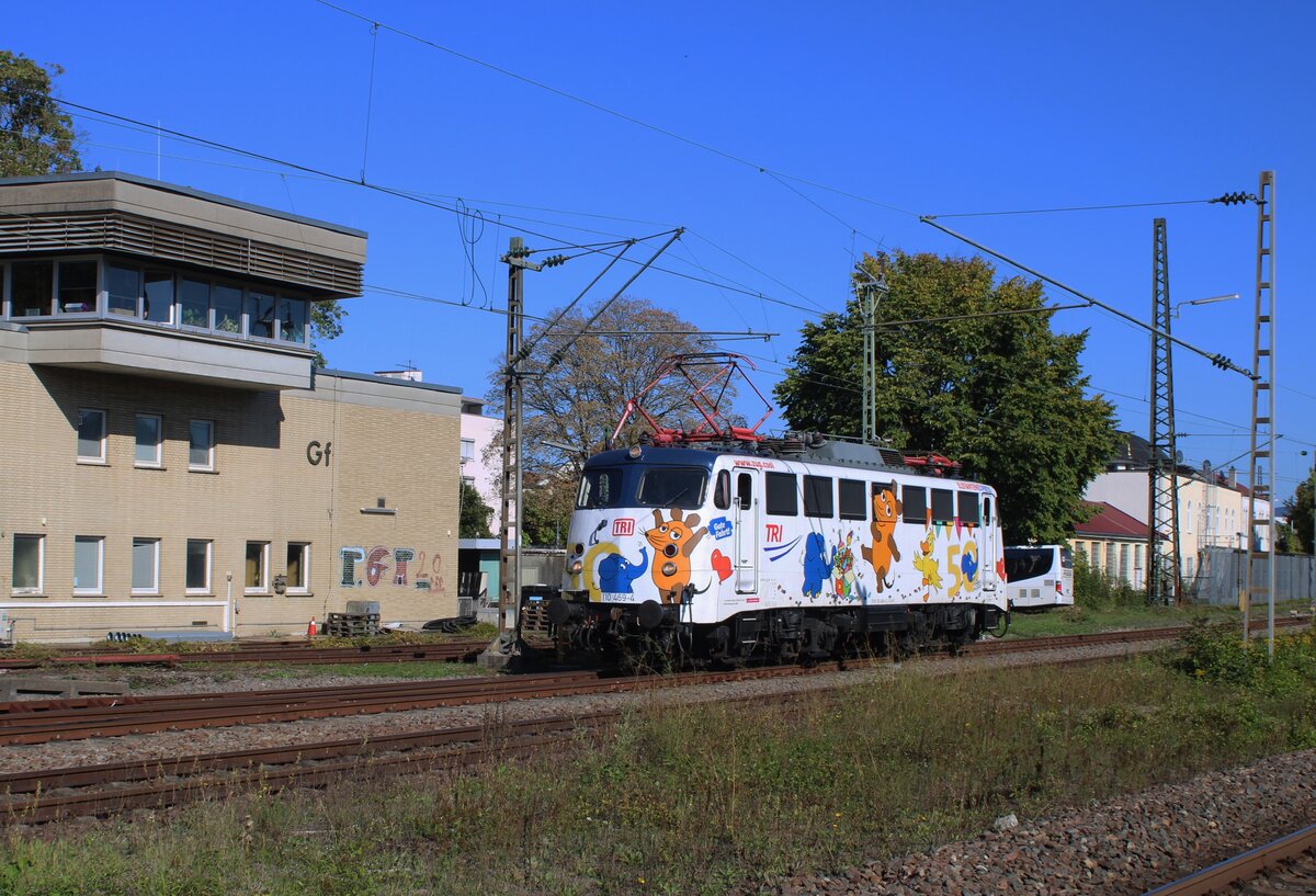 TRI 110 469 bietet am 19 September 2025 in Göppingen Kabinenfahrten an während die Märklintage.