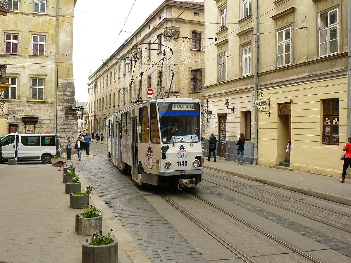 TW 1140 Vul. Ruska,  Lviv 30-05-2012.

Tram 1140 Vul. Ruska,  Lviv 30-05-2012.