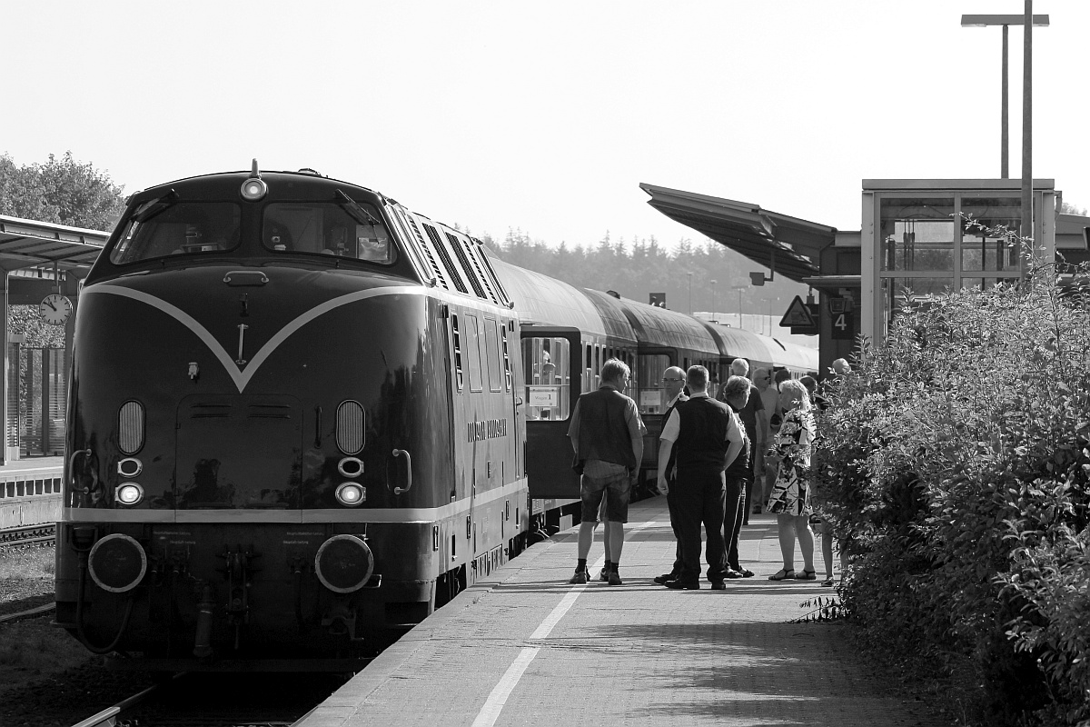 V 200 mit Sonderzug in Husum s-w 10.09.2016