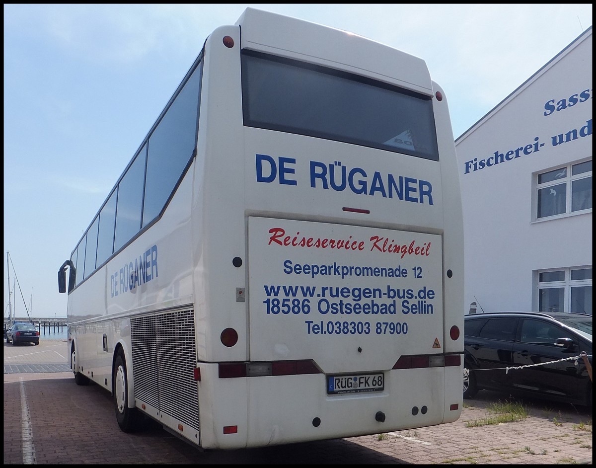 VDL Bova Futura von De R�ganer aus Deutschland im Stadthafen Sassnitz.