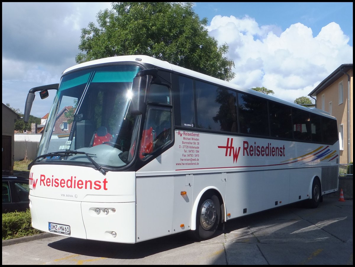 VDL Bova Futura von HW-Reisedienst aus Deutschland in Sassnitz.