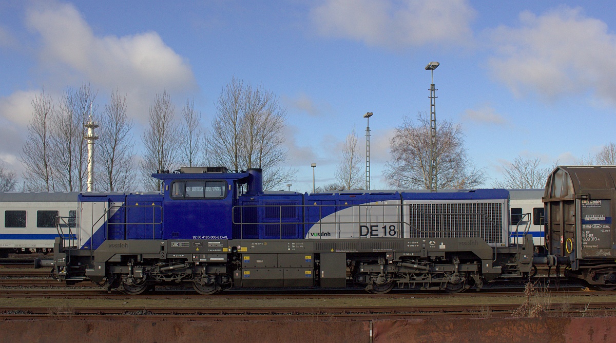 Vossloh DE 18 i.E für CFL Cargo 4185 006-8(REV/VTLT/21.11.14), Niebüll 06.03.2021