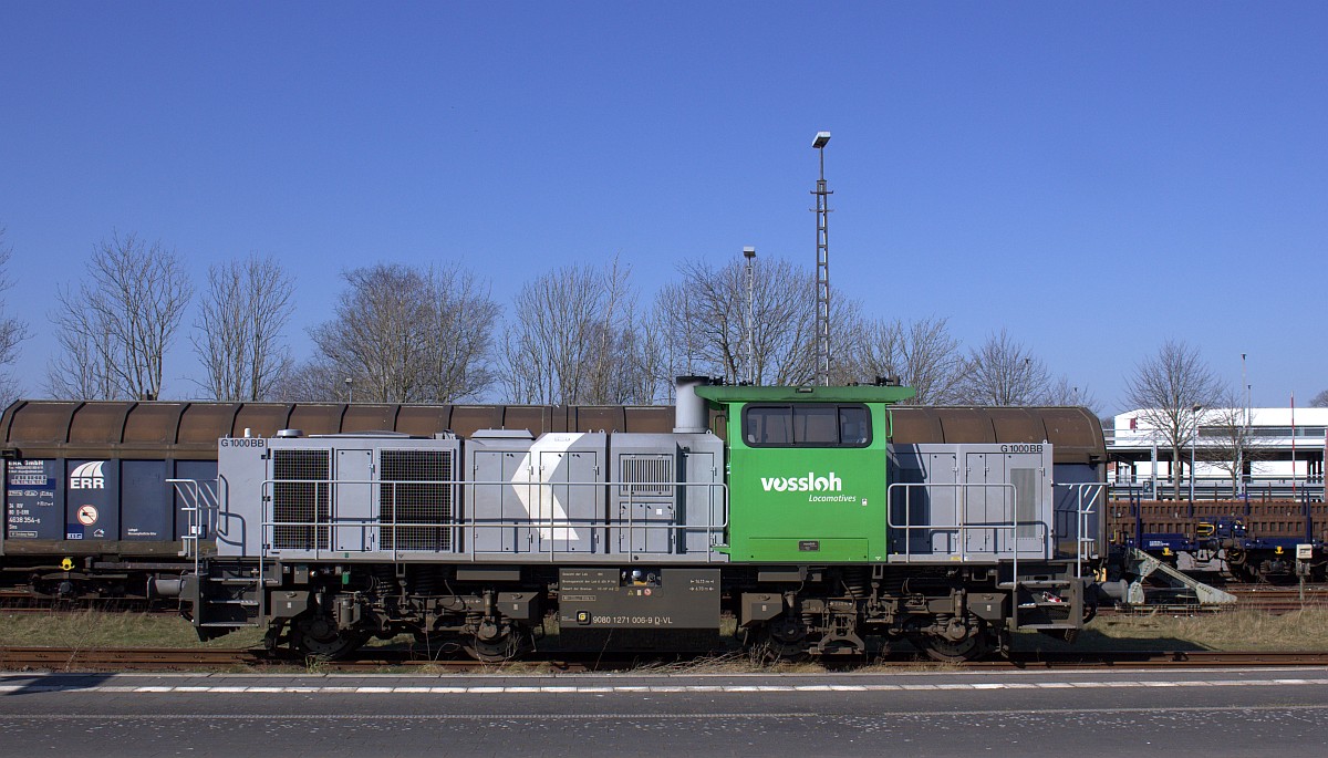 Vossloh G1000BB in Diensten von CFL Cargo registriert unter 9280 1271 006-9(REV/VL/01.06.16). Niebll 05.04.2020