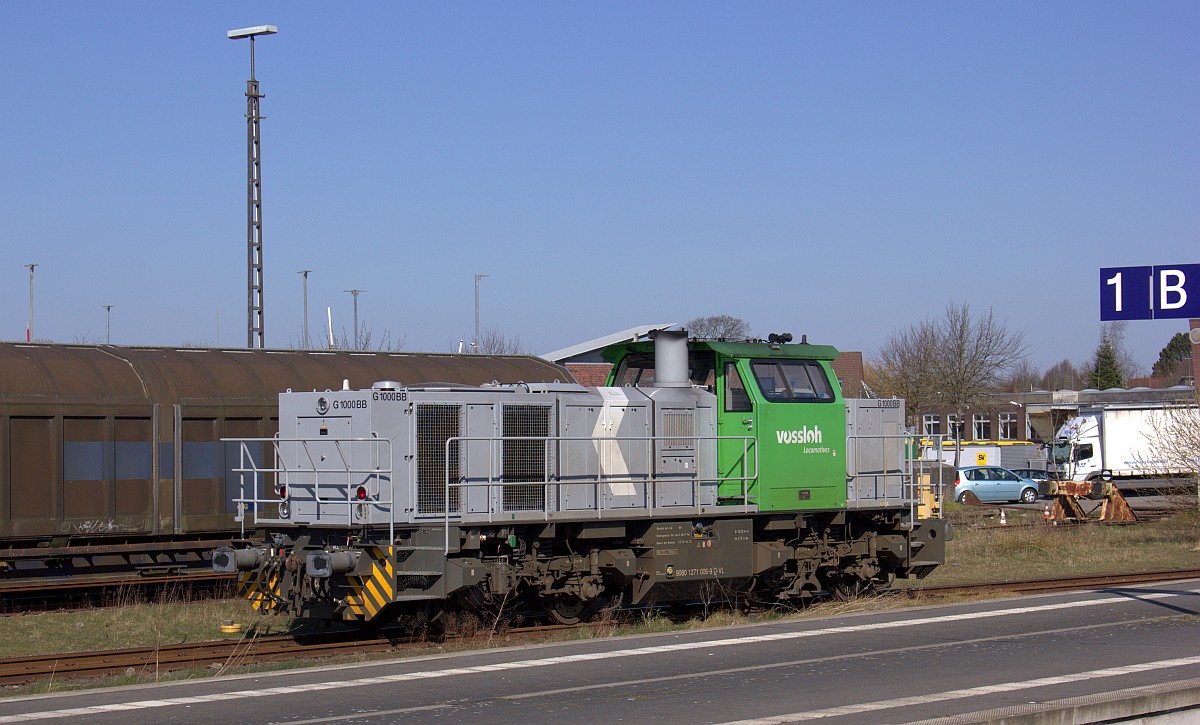 Vossloh G1000BB in Diensten von CFL Cargo registriert unter 9280 1271 006-9(REV/VL/01.06.16). Niebll 05.04.2020 II