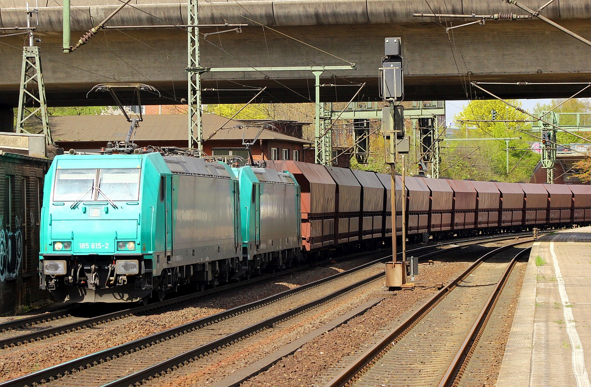 VPS 185 615-2 mit Schwesterlok Hamburg Harburg 23.04.2016