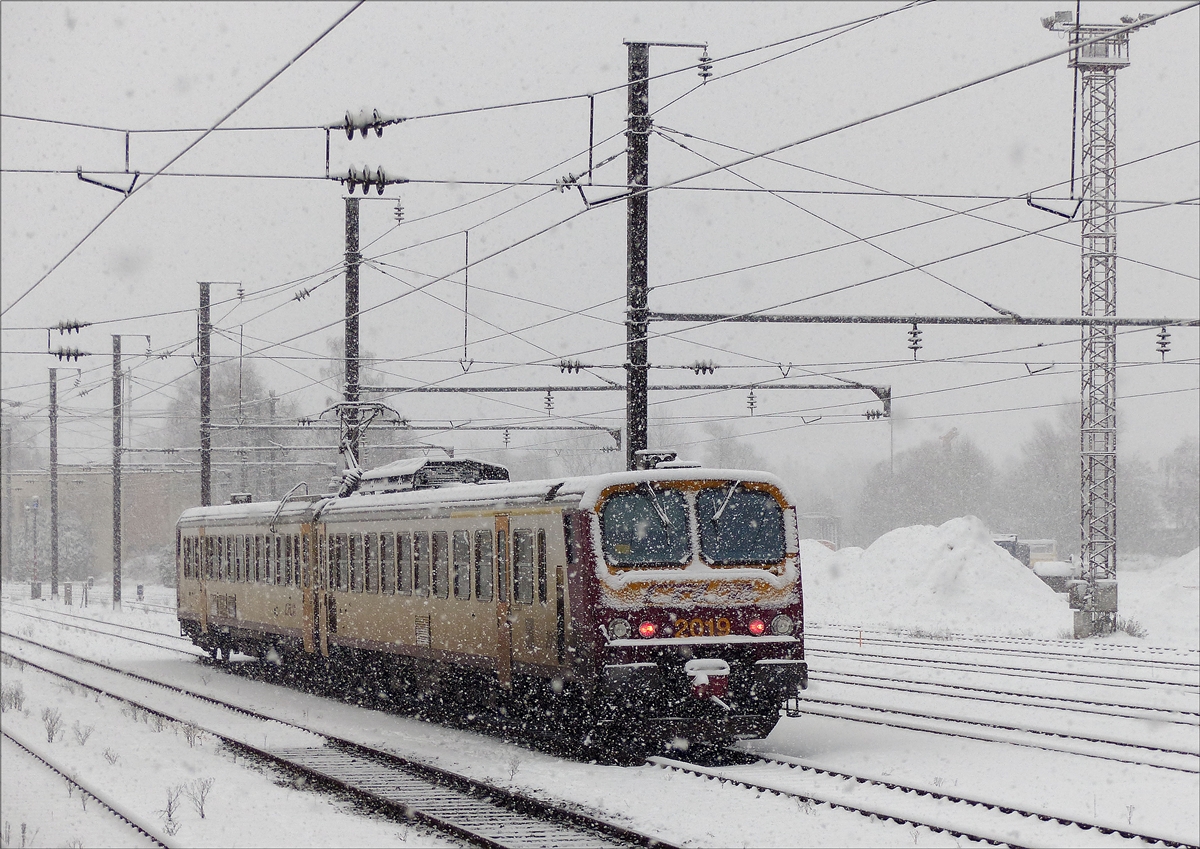 Z 2019 im Schneegestber in Ettelbrck am 10.12.2017. (Jeanny)