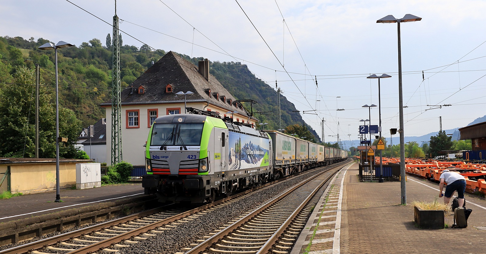 BLS 475 423 mit  Ambrogio  Zug, Rheinbrohl 12.09.2023