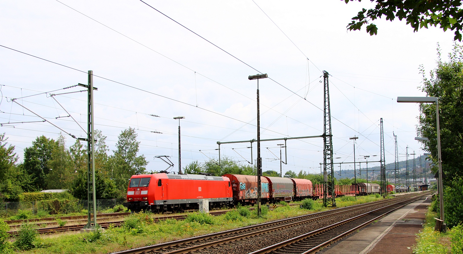 DB 185 186-4 REV/LMR 9/20.05.22 mit Güterzug. Bingen 07.08.2024