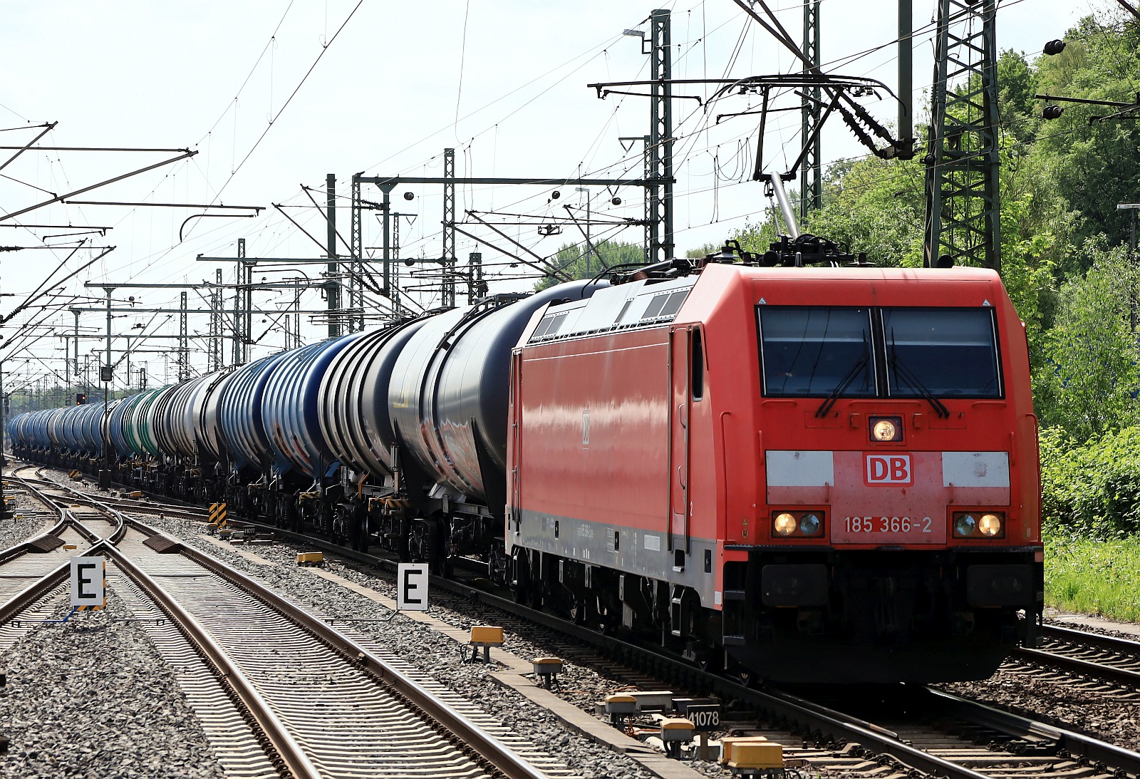 DB 185 366-2 REV/BSE 9/07.04.17 mit Öler gen Hafen. HH-Harburg 04.05.2024