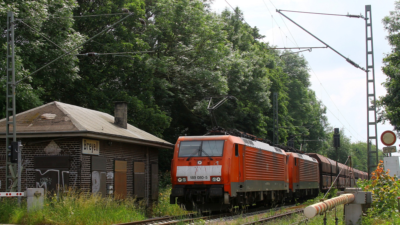 DB 189 080 + 078 mit Kohlezug. Breyell 06.06.2024