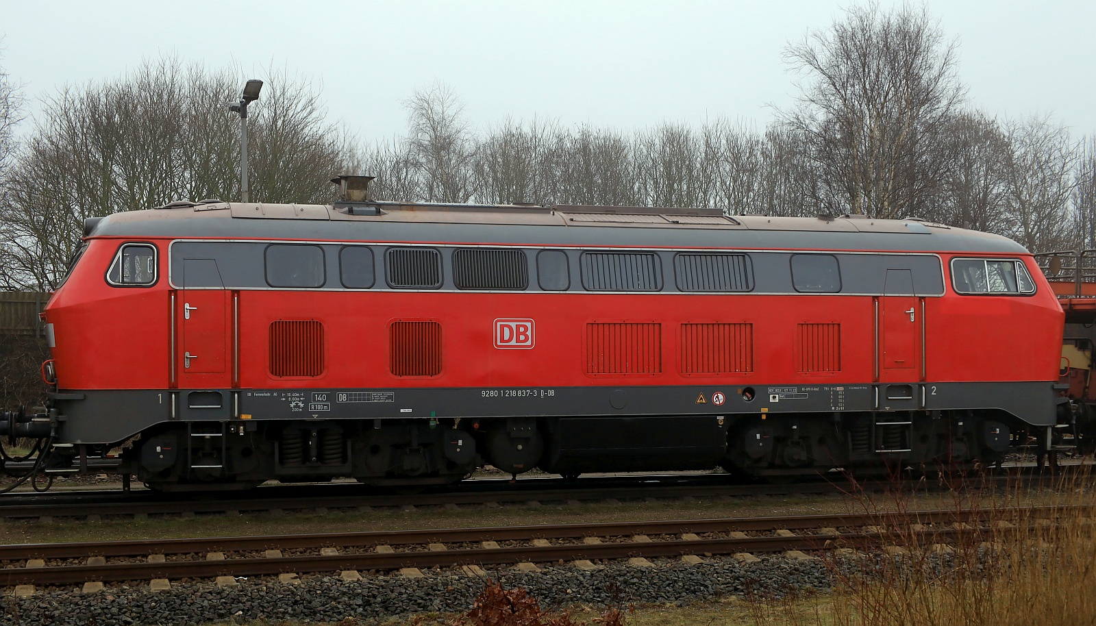 DB 218 837-3, REV/BCS X/07.11.22. Niebüll 01.03.2025