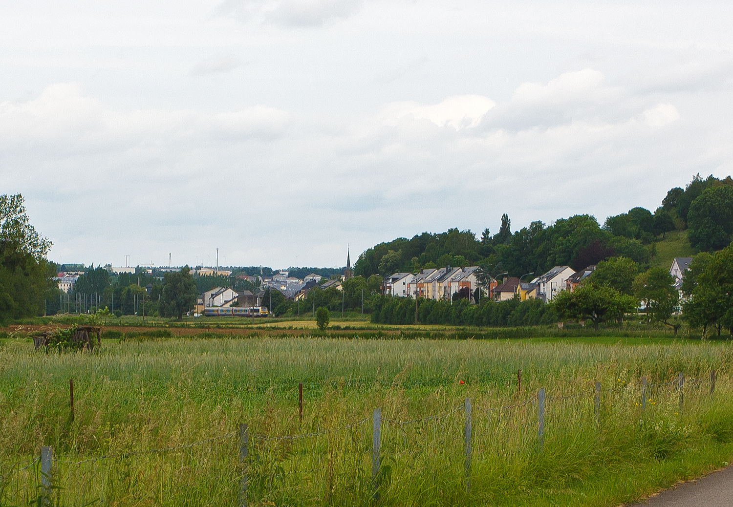 Die CFL 3005 mit dem IR 3634 Diekirch - Luxembourg, am 15 Juni 2013 auf der Nordstrecke (Bahnstrecke Luxemburg–Spa), hier bei Lintgen kurz hinter Mersch.