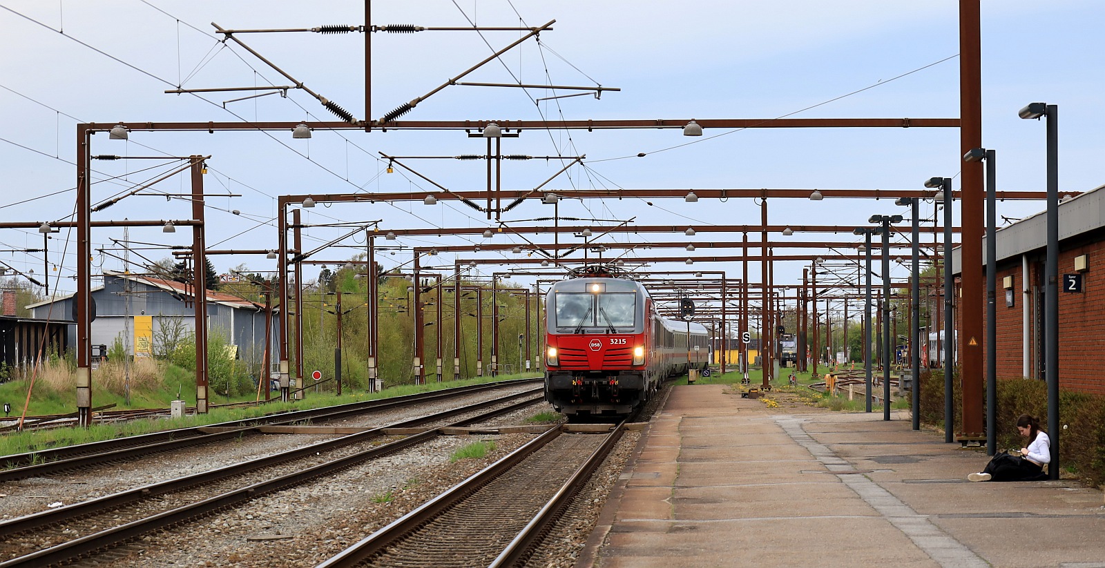 DSB Litra Eb 3215 mit EC 392 nach Hamburg Einfahrt Pattburg st. 28.04.2024