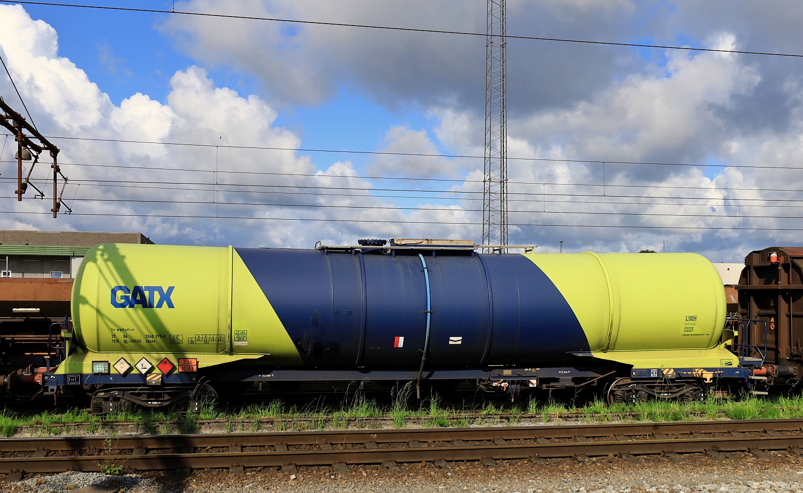 NL-GATXD 37 84 7840 979-0 Gattung Zacns, Volumen 91100 l , Gefahrgut 336/1093 Acrylnitril stabilisiert, Pattburg 22.07.2023