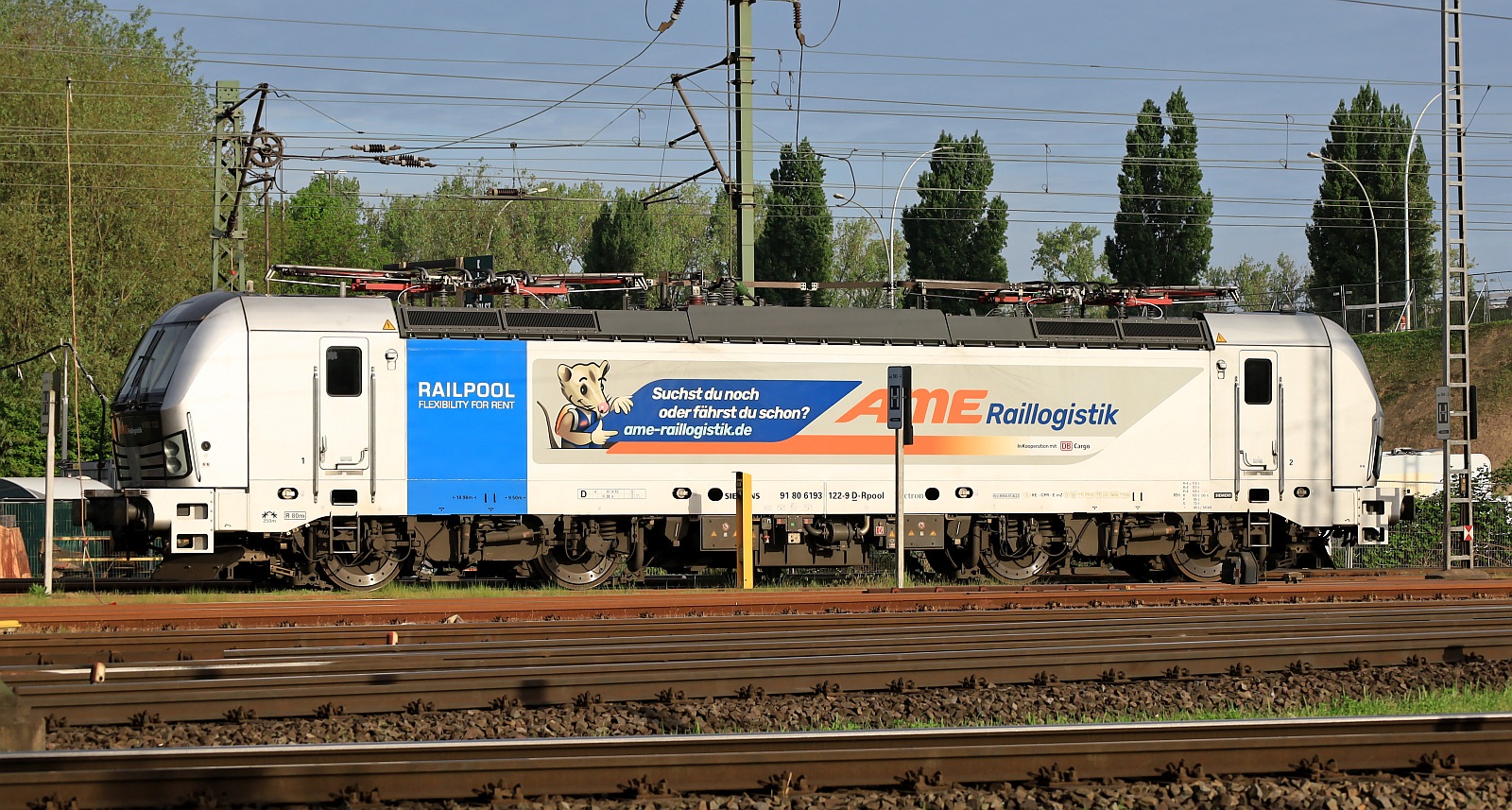 Railpool/AME Raillogistik 193 122-9 REV/MMAL/05.06.23  Blaue Brücke  04.05.2024