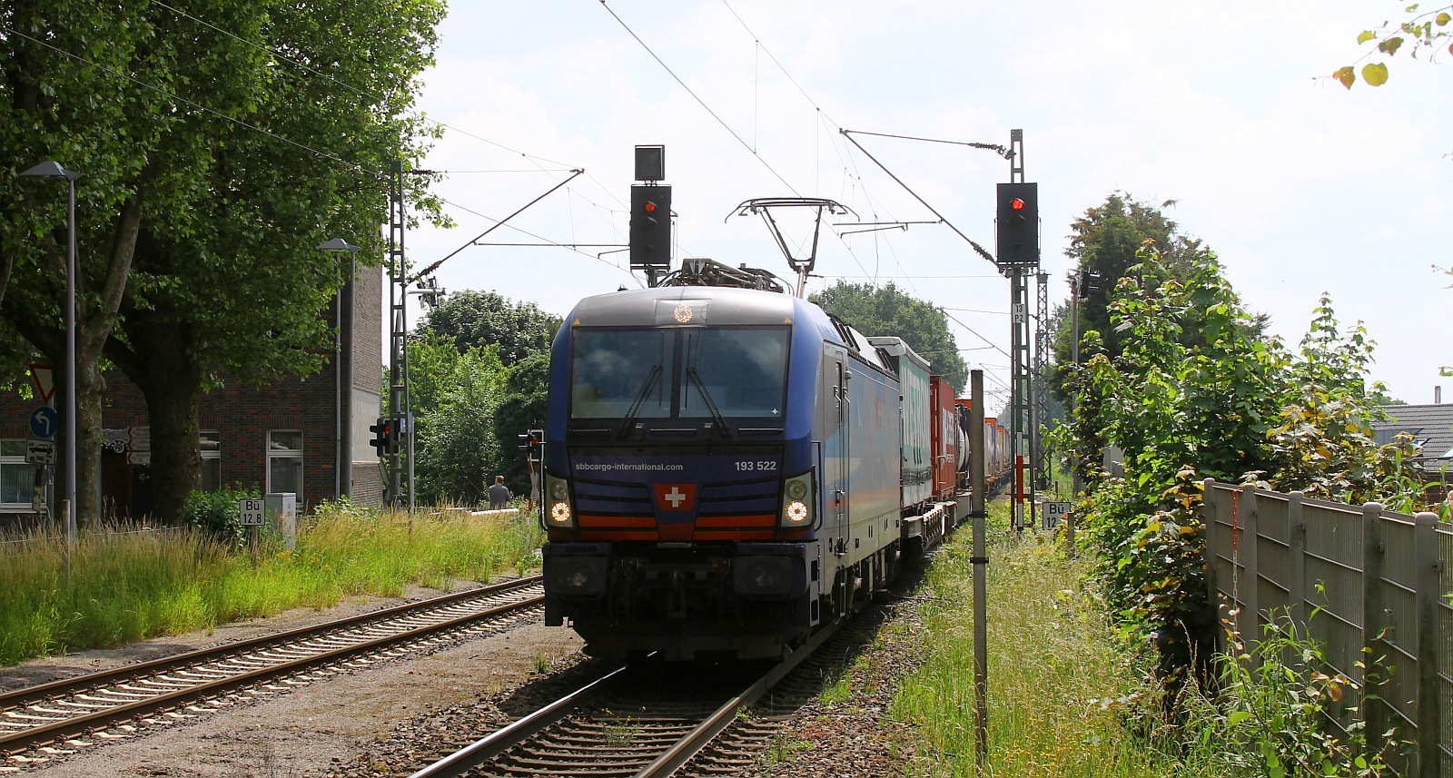 SIEAG/SBB Cargo 193 522-0, REV/MMAL/12.12.19 unterwegs mit KLV Zug, Breyell 06.06.2024