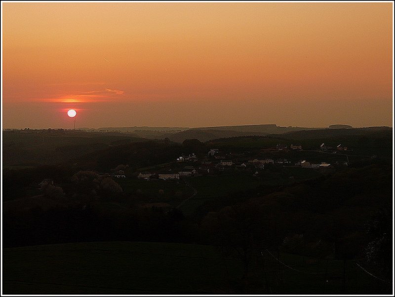 Sonnenuntergang in Selscheid am 21.04.09 (Jeanny)