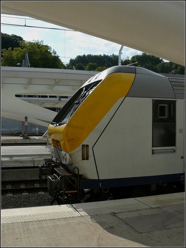 Studie eines I 11 Steuerwagens unter dem Bahnsteigdach in Lige Guillemins. 14.09.08 (Jeanny)