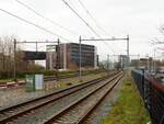 Gleis 1 in Richtung Leiden Bahnhof Alphen aan den Rijn 17-12-2019.