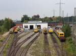 DB Werkstatt fr Nebenfahrzeuge, Duisburg. Duisburg Entenfang 18-08-2022.

DB werkplaats voor ondersteunende voertuigen van DB Netz, Duisburg. Duisburg Entenfang. 18-08-2022.