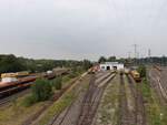 DB Werkstatt fr Nebenfahrzeuge, Duisburg. Duisburg Entenfang 18-08-2022.

DB werkplaats voor ondersteunende voertuigen van DB Netz, Duisburg. Duisburg Entenfang. 18-08-2022.