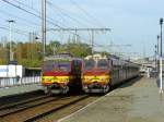 NMBS MS 75 TW 808 und 822 Gleis 1 und 2 Antwerpen Noorderdokken 31-10-2014.