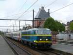 Afscheidsrit NMBS reeks 20 georganiseerd door de TSP met locomotief 2024. Ath, Belgi 11-05-2013.