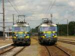 NMBS Lok 2364 und 2365 Abschied reeks 23 (Baureihe23). Erquelinnes, 23-06-2012. 

NMBS locomotieven 2364 en 2365 tijdens de afscheidsrit van de reeks 23 georganiseerd door de TSP. Erquelinnes, 23-06-2012.