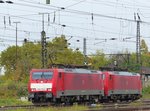 DB Schenker Lok 189 076-3 mit Schwesterlok Gterbahnhof Oberhausen West 30-10-2015.