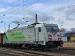 DB Cargo Lok 185 389-4 mit Aufschrift  CO2 Frei  Rangierbahnhof Köln-Kalk Nord 08-03-2018.